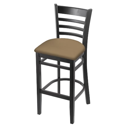 Holland Bar Stool Co 25" Counter Stool, Black Finish, Canter Sand Seat 314025Blk013